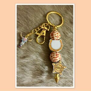Western Beaded Keychain